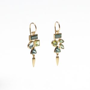 Asymmetrischer Turmalin Ohrschmuck