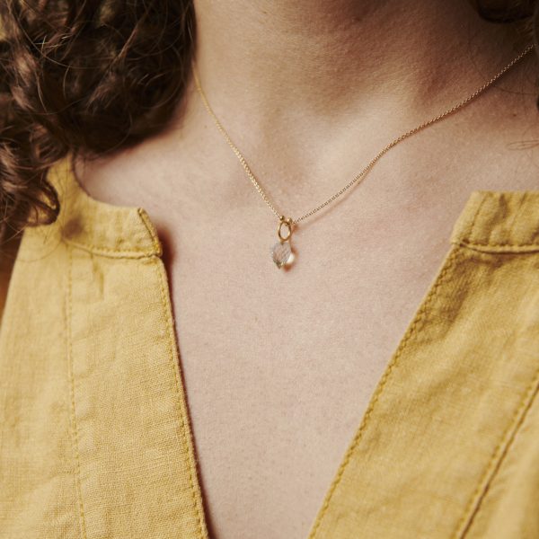 Kette mit Aquamarin Zwiebel – Bild 2