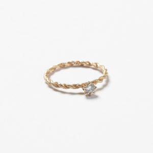 Kordelring mit Brillant