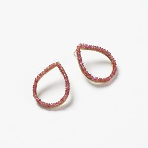Ohrringe Roter Spinelltropfen