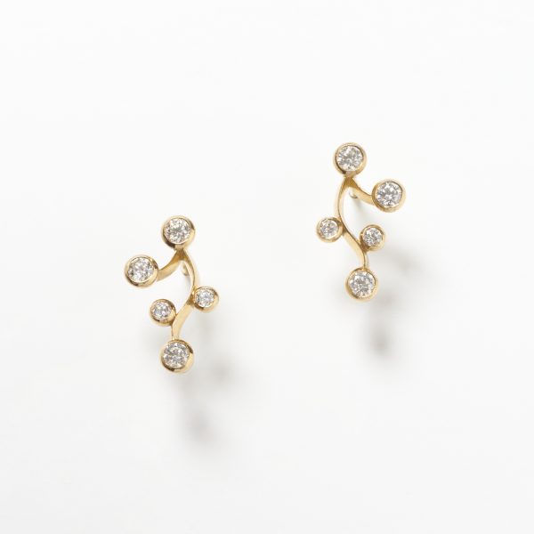 Ohrstecker Welle mit Brillanten