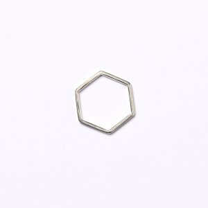 Hexagonring schmal Silber
