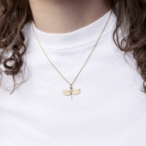 Emailliert Libelle an Kette – Bild 2
